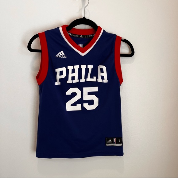 adidas Other - Nike NBA Philadelphia 76ers Simmons #25 Basketball Jersey Kid's Small Blue Phila